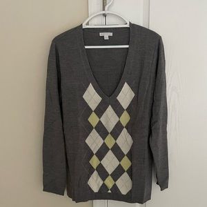 New York & Co argyle sweater